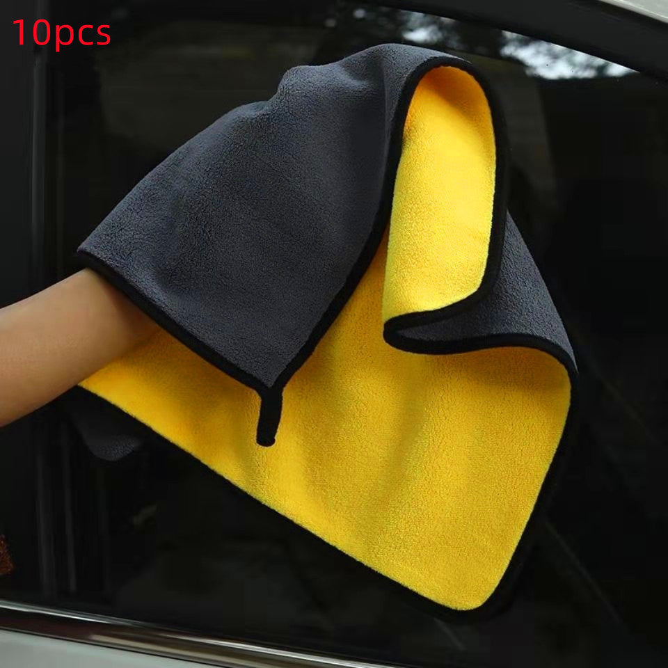 Two-color Couble-sided Car Dual-use Cleaning Car Wash Towel 10 Pcs